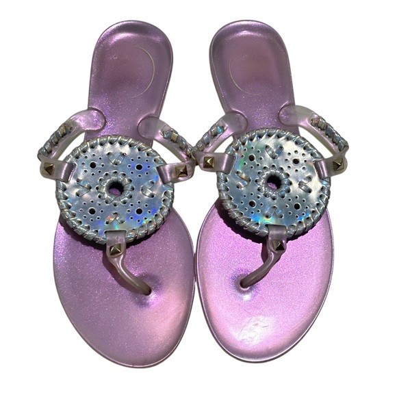 JACK ROGERS Georgica Women's Sandals in Iridescent Purple size 6 - Picture 1 of 7